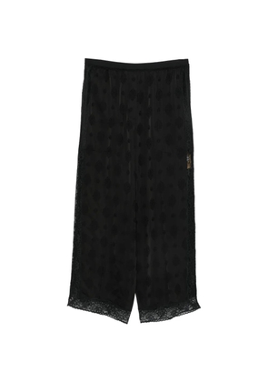 SANDRO lace-trim palazzo pants - Black