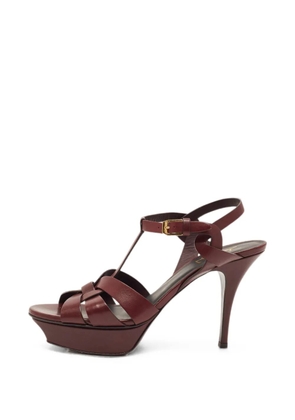 Saint Laurent Pre-Owned Tribute platform sandals - Red