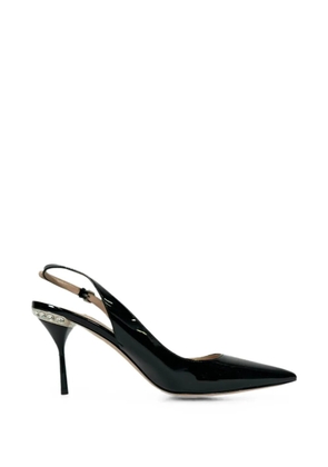 Miu Miu Pre-Owned embellished slingback pumps - Black