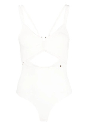 NISSA cut-out double-strap top - White