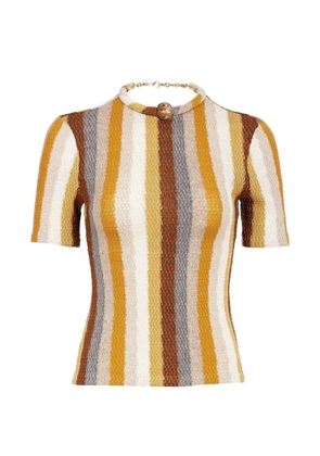 Silvia Tcherassi Varinia stripe-pattern jumper - Yellow