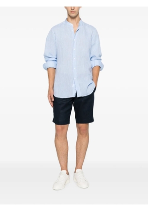 VELA SHOP band-collar long-sleeve shirt - Blue