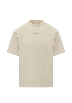 Drôle De Monsieur Classic Slogan T-shirt - Neutrals