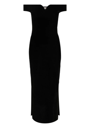 Nanushka off-shoulder fitted midi dress - Black