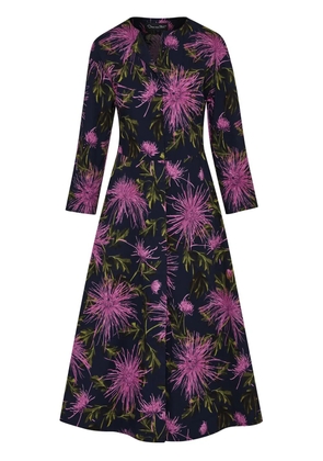 Oscar de la Renta Chrysanthemum cotton poplin dress - Purple