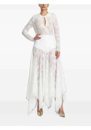 MIAU by Clara Rotescu handkerchief-hem asymmetric maxi dress - White