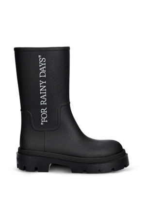 Off-White Reboot slogan-print chunky-sole boots - Black