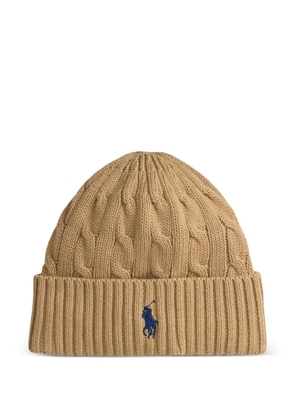 Polo Ralph Lauren cable-knit beanie hat - Brown