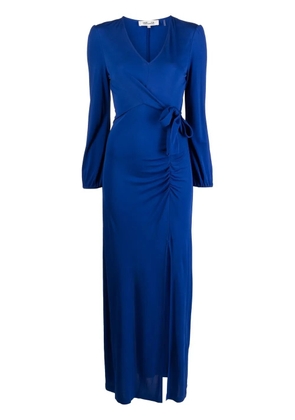 DVF Diane von Furstenberg ruched bodycon maxi dress - Blue