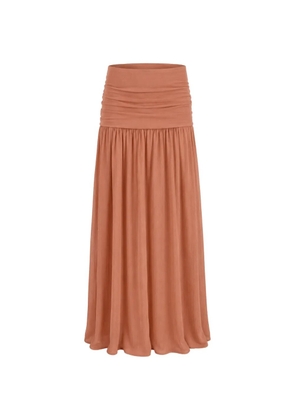 Petar Petrov Late Bloom ruched maxi skirt - Orange