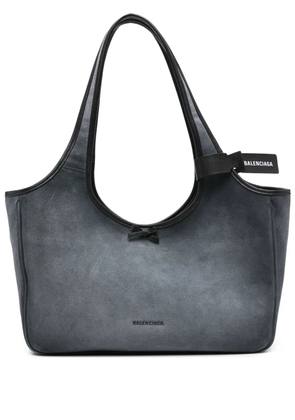Balenciaga bow suede lau tote bag - Black