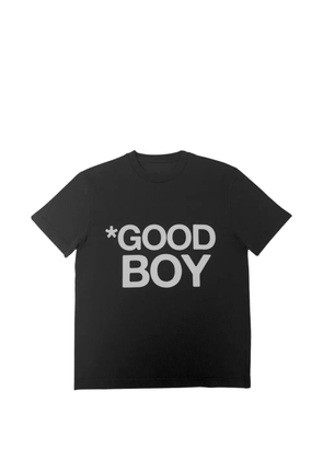 Geordie Campbell slogan-print cotton T-shirt - Black