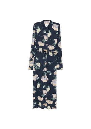 ERDEM floral-print midi dress - Blue