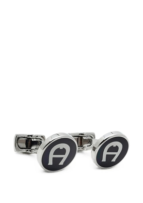 Aigner Vintage round-shape enamel cufflinks - Silver