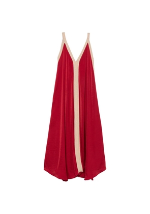 MOUTAKI V-neck sleeveless maxi dress - Red