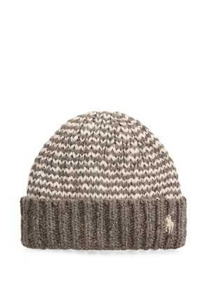 Polo Ralph Lauren Mariner stripe-knit beanie hat - Brown