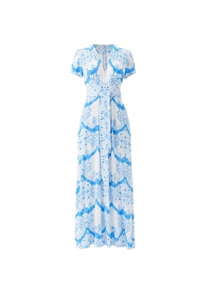 Melissa Odabash Lou floral-print tie-waist maxi dress - Blue