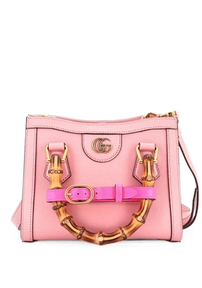 Gucci Pre-Owned Diana NM Bamboo Handle Tote Leather Mini crossbody bag - Pink