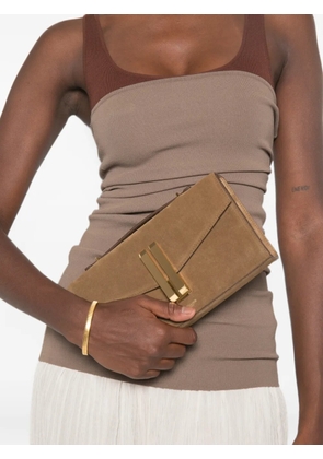 DeMellier The Vancouver leather clutch bag - Neutrals