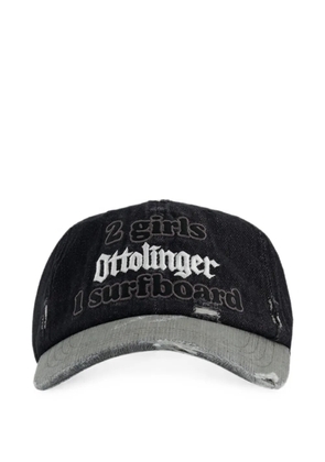 Ottolinger distressed slogan-print baseball cap - Black