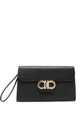 Ferragamo Double Gancini clutch bag - Black