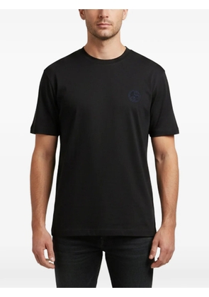 Giorgio Armani Pre-Owned logo-embroidered T-shirt - Black
