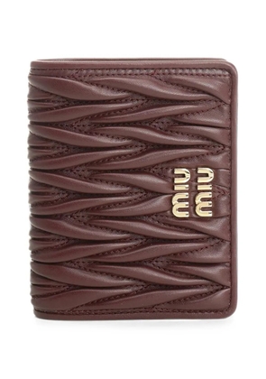 Miu Miu Matelassé leather wallet - Red