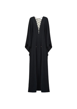 Taller Marmo Sahara lace-up kaftan dress - Black