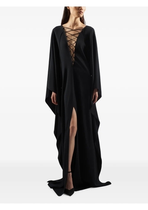 Taller Marmo Sahara lace-up kaftan dress - Black