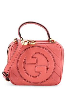 Gucci Pre-Owned Blondie NM Top Handle Shoulder Bag Diagonal Quilted Leather satchel - Pink