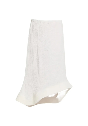 Melitta Baumeister asymmetric bouclé skirt - White