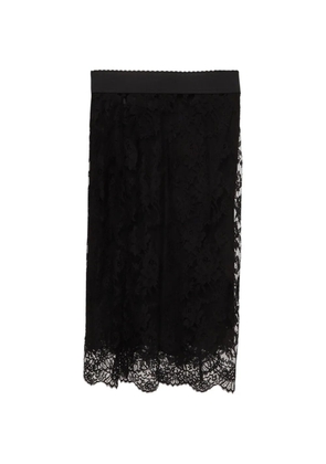 Dolce & Gabbana Pre-Owned lace midi midi skirt - Black
