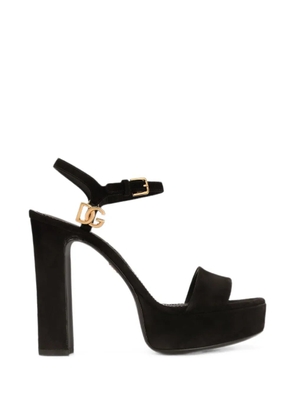 Dolce & Gabbana suede platform sandals - Black