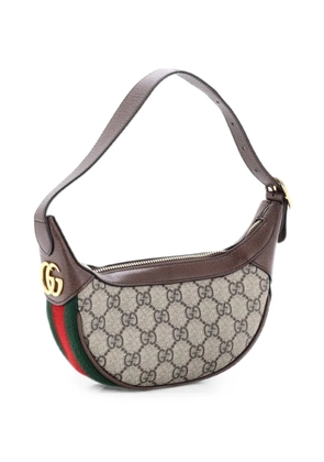 Gucci Pre-Owned Ophidia Half Moon Bag GG Coated Canvas Mini hobo bag - Brown