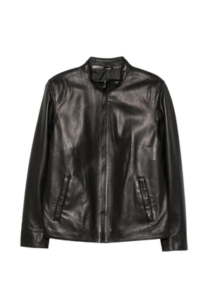 SERGIO MORETTI FIRENZE zip-up leather jacket - Black