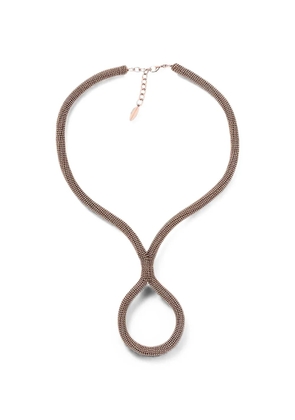 Brunello Cucinelli beaded-chain necklace - Brown