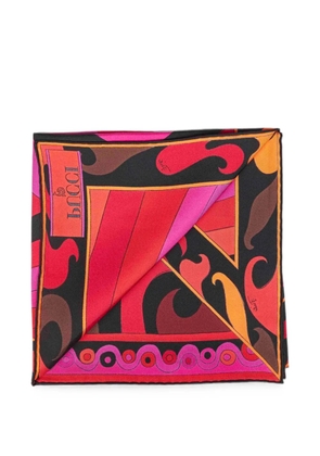 PUCCI Iride-print silk scarf - Black