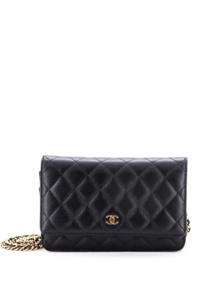 CHANEL Pre-Owned Wallet on Chain Quilted Caviar crossbody bag - Black