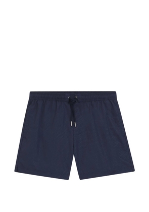 BOSS monogram-print swim shorts - Blue
