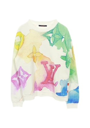 Louis Vuitton Pre-Owned Watercolor giant Monogram sweater - White