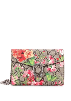 Gucci Pre-Owned Dionysus Chain Wallet Blooms Print GG Coated Canvas Small crossbody bag - Brown