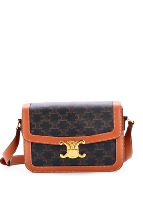 Celine Pre-Owned Triomphe Triomphe Coated Canvas Medium shoulder bag - Brown