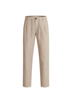 Eleventy pleated drawstring trousers - Neutrals