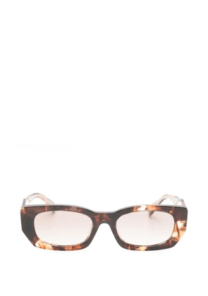 Prada Eyewear tortoiseshell-effect rectangle-frame sunglasses - Brown
