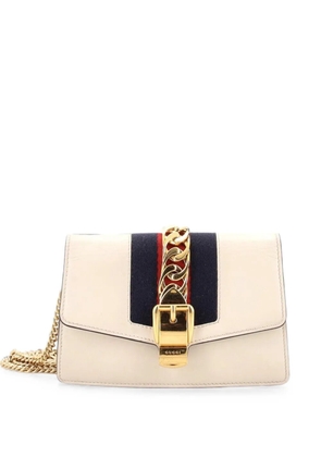 Gucci Pre-Owned Sylvie Chain Shoulder Bag Leather Super Mini crossbody bag - Neutrals