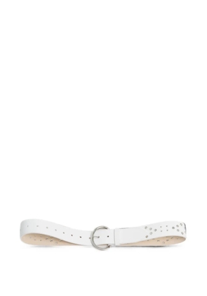 Marni white leather belt with studs