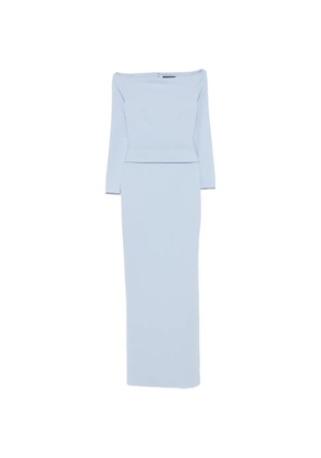 Solace London Sabina off-the-shoulder maxi dress - Blue