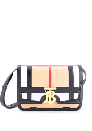 Burberry Pre-Owned TB Flap Bag Vintage Checked Leather Small crossbody bag - Black