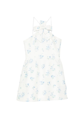 SHUSHU/TONG floral-print bow-detail mini dress - White