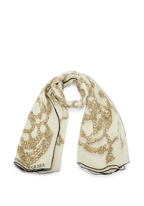 Alexander McQueen Pre-Owned printed scarf - Neutrals